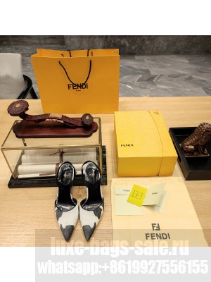 Fendi First horsehair high-heeled slingbacks 2023 Collection