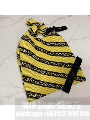 Alexander Wang Large Logo Knit Jacquard Shopper Tote Bag Yellow