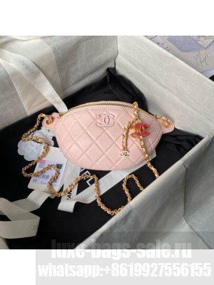 Chanel 24A Bodypack Sheepskin Leather AS4113 pink