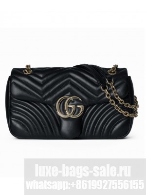 Gucci GG Marmont Large Shoulder Bag 837267 Black