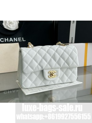 Chanel mini flap bag Grained Calfskin A1116 white