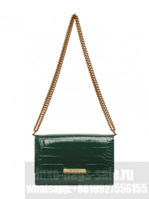 Balenciaga Triplet Small Bag Crocodile Embossed Green