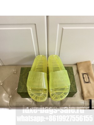 Gucci Unisex Transparent PVC Slide Sandals 011 2021 Collection