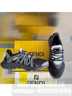 Fendi Tag Man's Sneakers Black