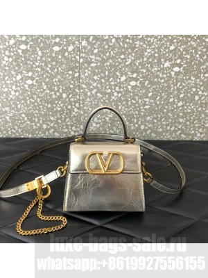 VALENTINO VSLING nano Calfskin Shoulder bag GW46R silver