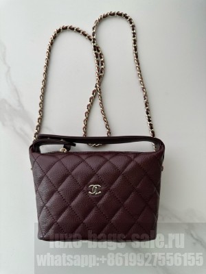 Chanel MINI Shoulder Bag Calfskin AS4386 burgundy