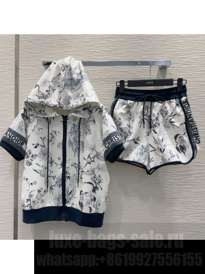 Dior Printed Jacket and Shorts Set White 2025