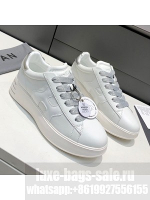 Hogan White Calfskin Sneakers Silver Spring/Summer 2021 Collection 09 