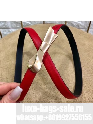 Dior Width 1.5cm Bow Buckle Belt Red