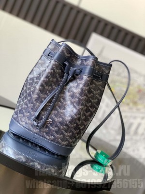 Goyard Petit Flot Bucket Bag Navy Blue