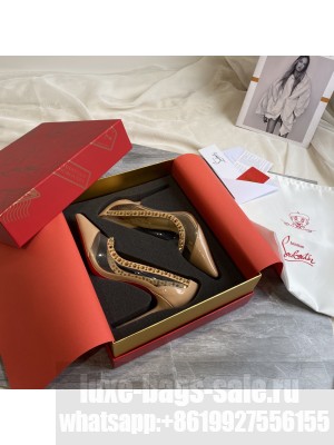Christian Louboutin Leopard Print Studded Pumps Nude 2021 Collection