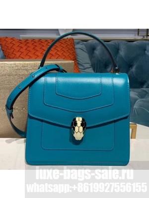 Bvlgari Serpenti Forever 18cm Crossbody Bag Turquoise 2019