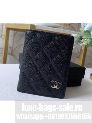 Chanel Card Holder 60085 Grained Calfskin Black