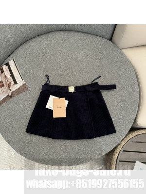 Miu Miu Corduroy Belted Skirt