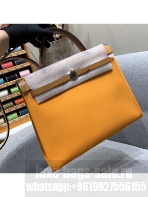 Hermes Herbag Zip 31 Bag in Original Quality Khaki/Turmeric Yellow