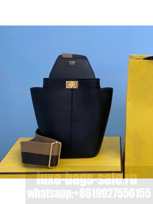 Fendi Guitar Mini Leather Bag Black  2021 Collection