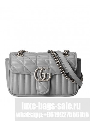 Gucci GG Marmont Mini Shoulder Bag 446744 Gray