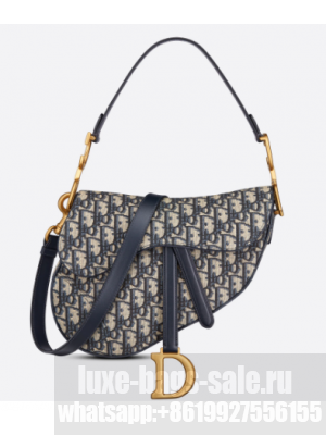 SADDLE BAG WITH STRAP Blue Dior Oblique Jacquard M0455CTZ
