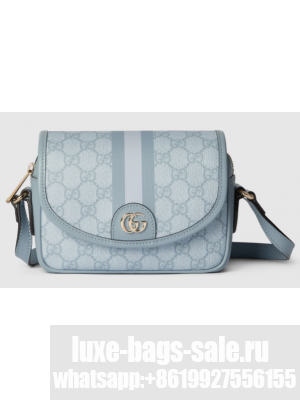 Gucci OPHIDIA GG MINI SHOULDER BAG 772239 Dusty blue