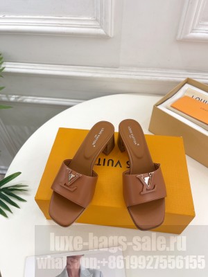 Louis Vuitton Women's LV Capri 5cm Calfskin Mule Coffee