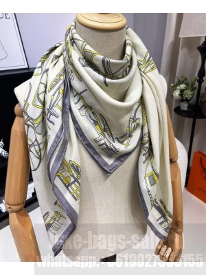 Hermes Women's Complication Equestre Scarf Gray