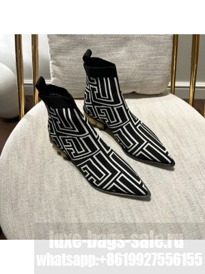 Balmain Women's Stretch Knit Coin Ankle Boots 2022 Collection 03