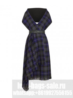 Christian Dior Women's Mid-Length Belted Dress Purple