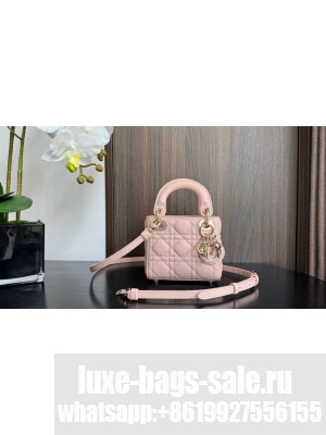 Lady Dior Micro Bag Powder Pink Cannage Lambskin S0856O