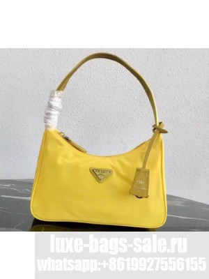 Prada Re-Edition 2000 Nylon Mini Hobo Bag 1NE515 Yellow 2020