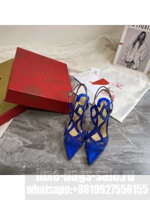 Christian Louboutin Crystal Mesh Pumps Blue 2021 Collection