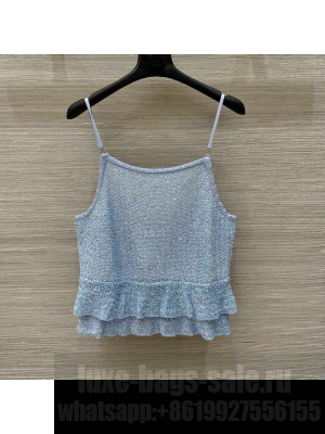 Chanel Sequins Vest Blue 2025