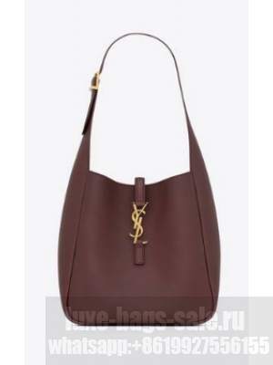 SAINT LAUREN LE 5 A 7 SOFT SMALL IN SMOOTH LEATHER 713938 ROUGE LEGION