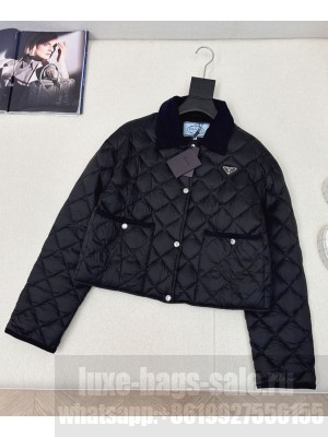 Prada Women's Short Down Jacket Black