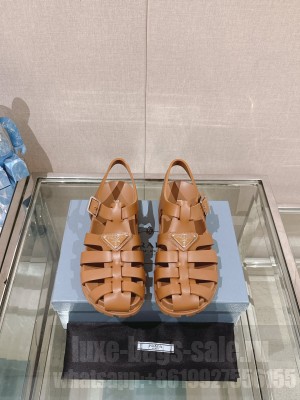 Prada Sporty fisherman cage sandals Brown
