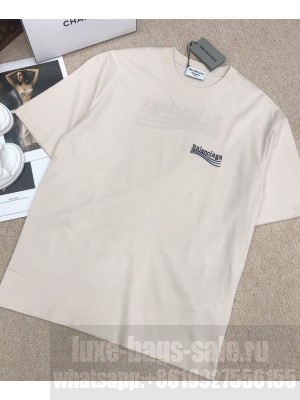 Balenciaga Unisex Printed Shirt Cream