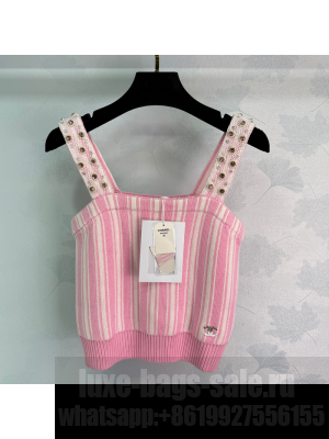 Chanel Wool Blend Vest Pink 2025
