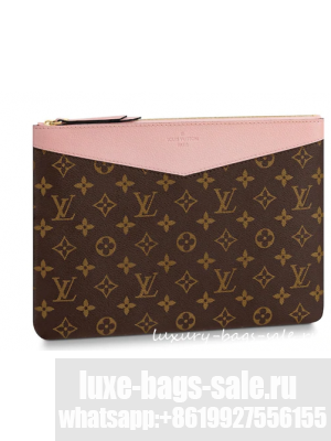 Louis vuitton original Monogram Canvas DAILY POUCH M62048 pink
