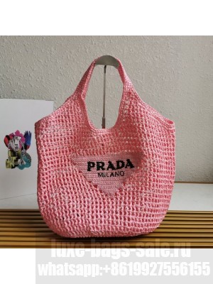 Prada Crochet tote bag 1BG424 pink