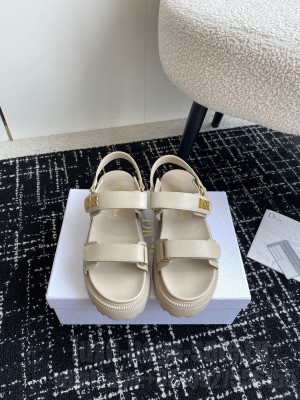 Dior Dioract Platform Sandal Beige 