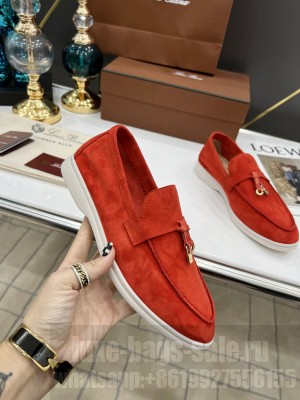 Loro Piana Unisex Summer Charms Walk Moccasin Suede Calfskin 2022 Collection 05
