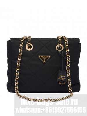 Prada Re-Nylon Tote Bag 1BG468 Black