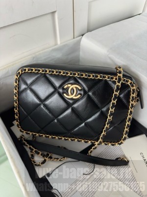 Chanel SMALL CAMERA CASE AS5086 black