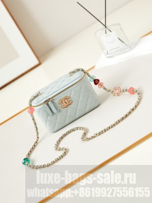CHANEL MINI CLUTCH WITH CHAIN AP3231 light blue