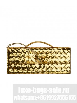 Bottega Veneta Long Clutch Andiamo With Handle Golden