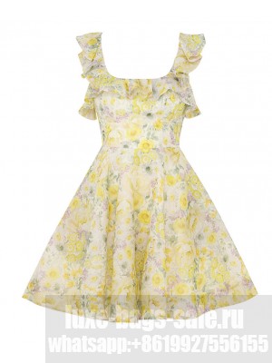 Zimmermann Women's Harmony Frilled Mini Dress Yellow