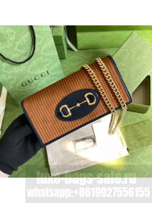 Gucci Horsebit 1955 chain wallet 621892 brown