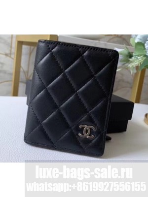 Chanel Card Holder 60085 Lambskin Black