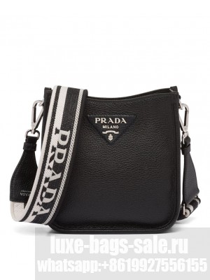 Prada Leather Mini Shoulder Bag Black
