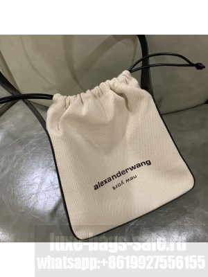Alexander Wang Ryan Drawstring Dust Shoulder Bag Canvas White