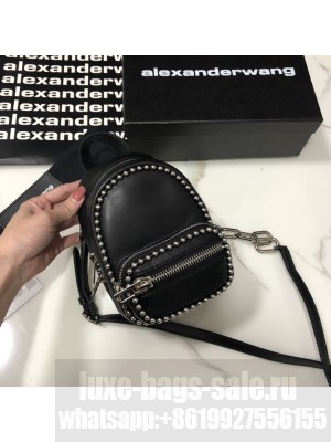 Alexander Wang Attica Soft Mini Backpack Xbody Bag Studs Black